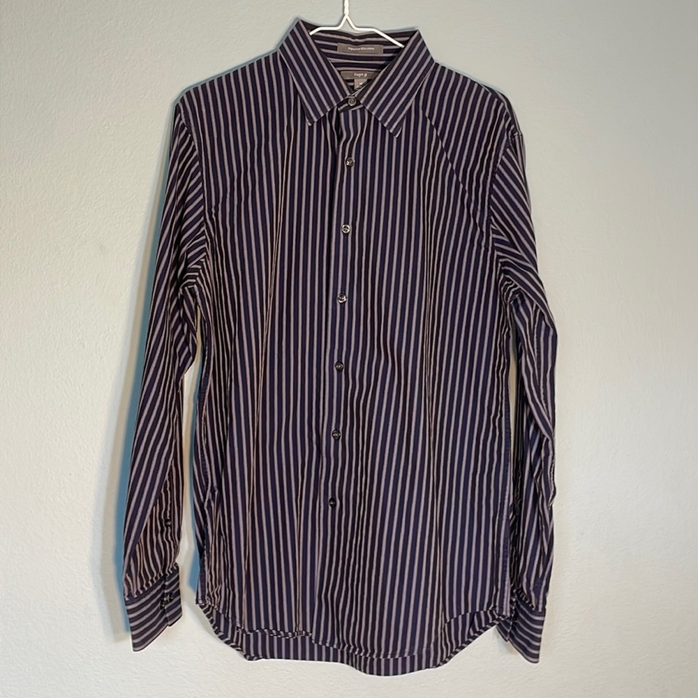 Striped long sleeve button down